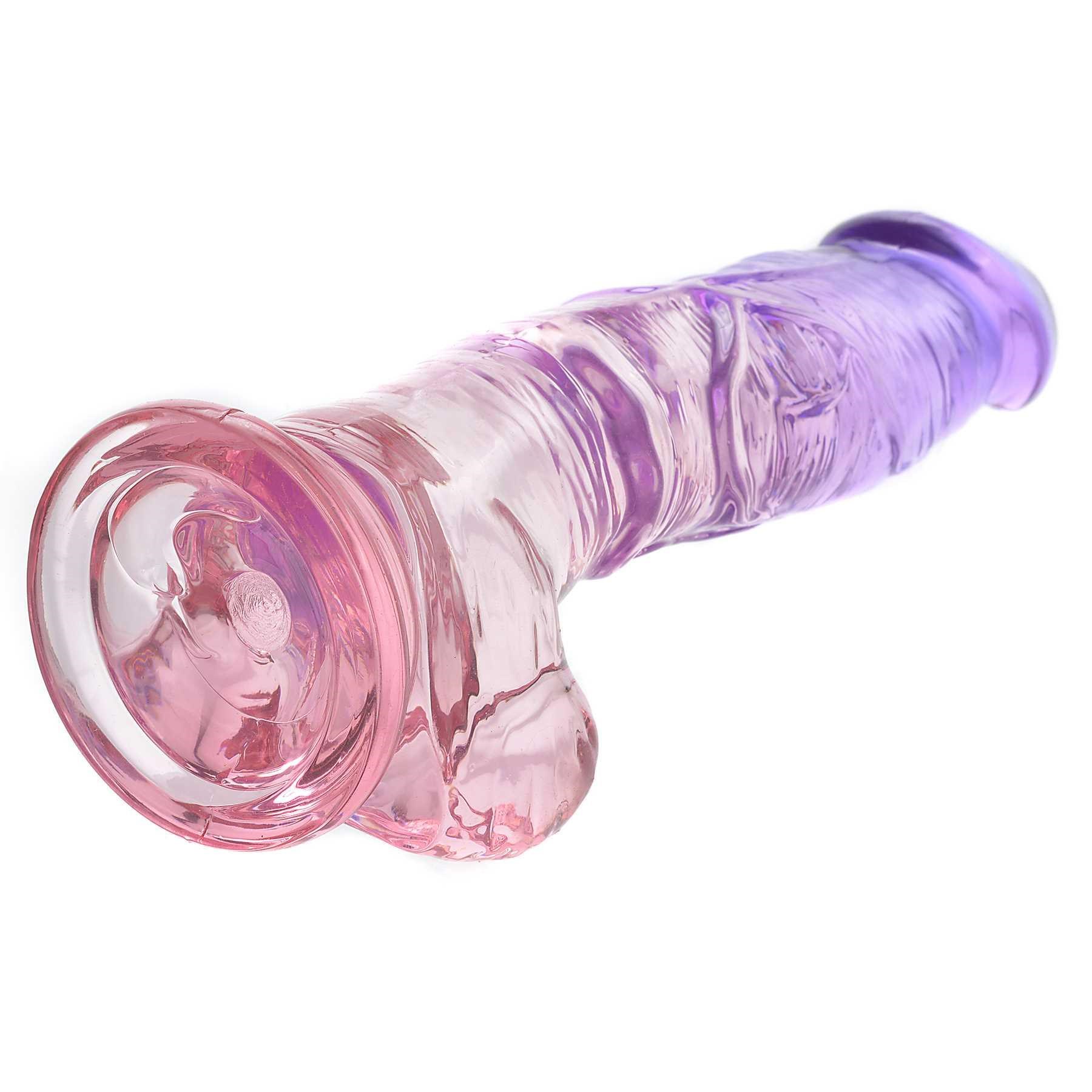 Ombre colored Dildo with balls