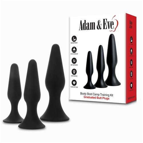 3 graduated butt plugs box