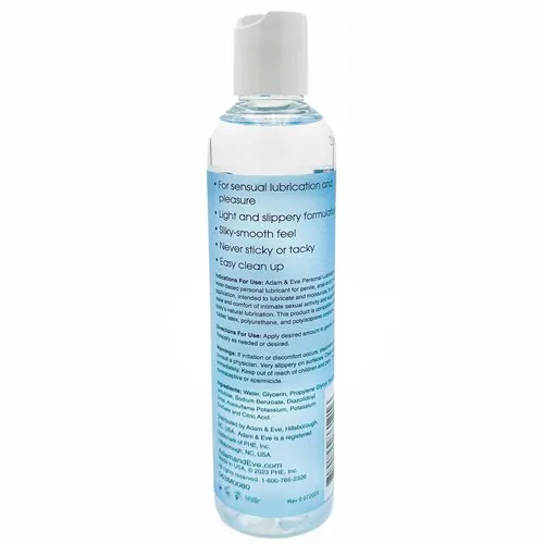 8 oz. bottle of lube back of bottle