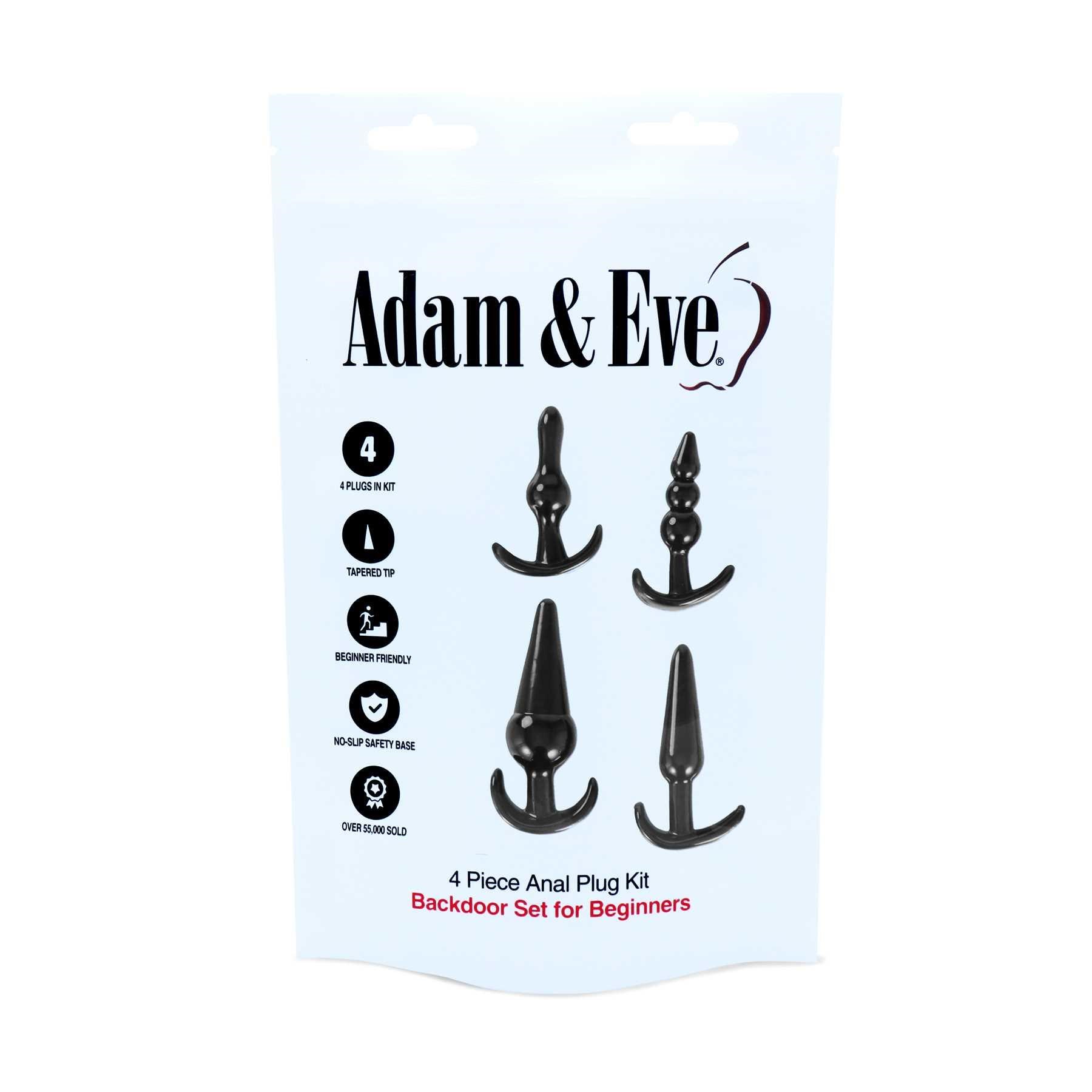 Four Piece Anal Plug Kit Bag
