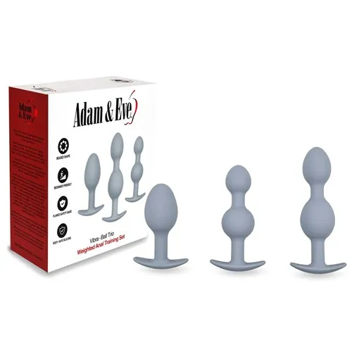 VIBRA-BALL TRIO WEIGHTED ANAL TRAINING product with package