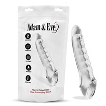 ADAM'S RIDGED RIDER Clear Enhancer Sleeve product and package