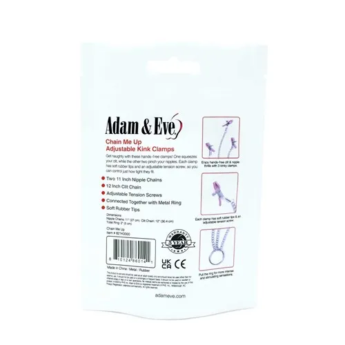 A&E Chain Me Up Nipple Clamps package