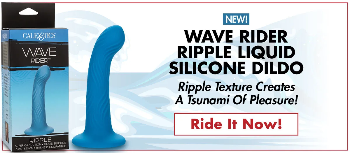 The Wave Rider Ripple Liquid Silicone Dildo Has A Ripple Texture That Creates A Tsunami Of Anal Pleasure! Ride It Now!
