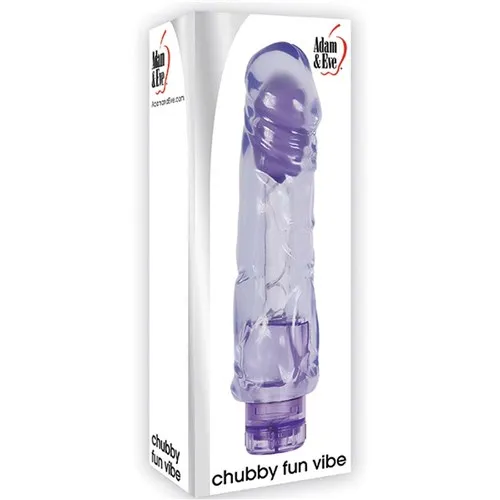 Adam & Eve Chubby Fun Translucent Purple Vibe packaging