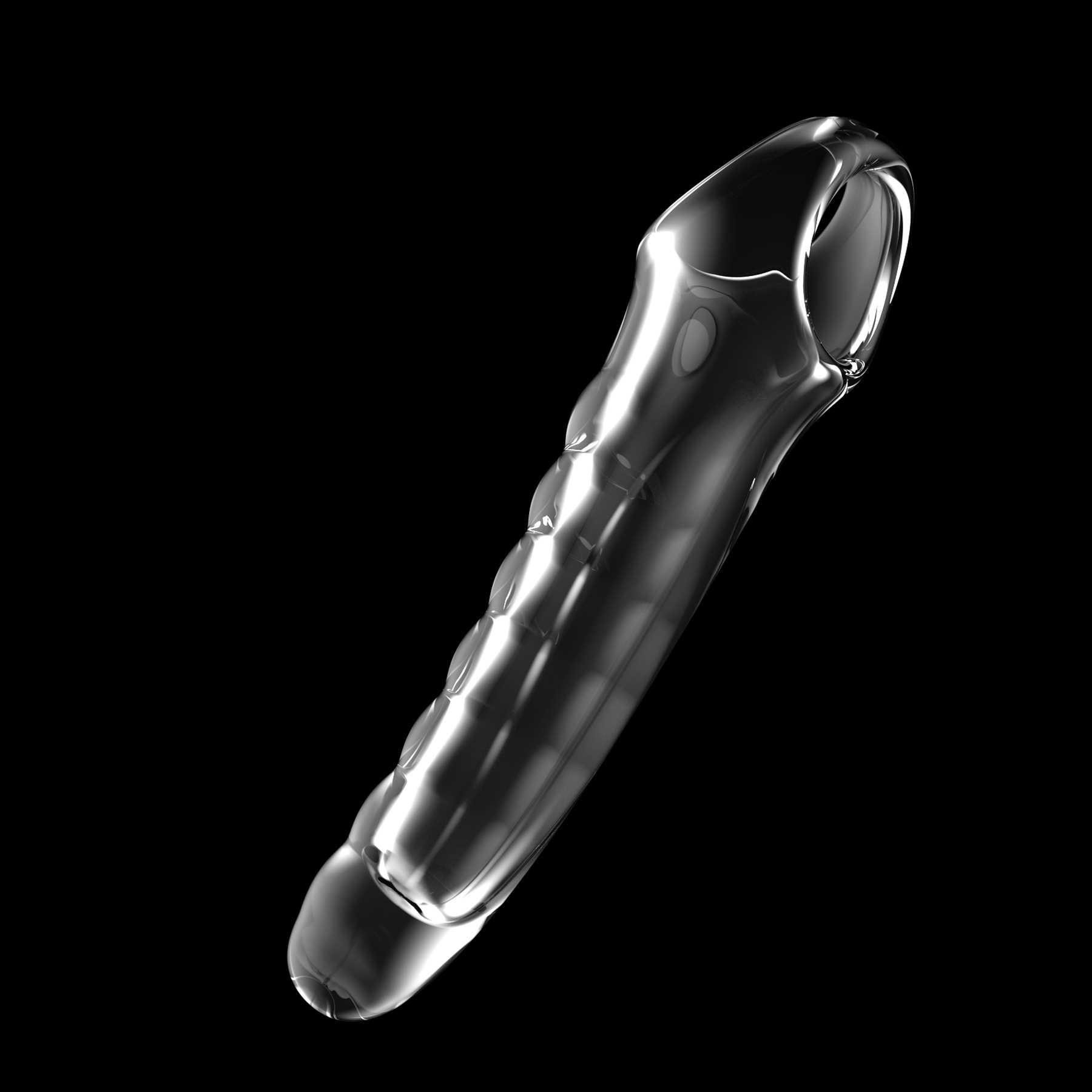 ADAM'S RIDGED RIDER Clear Enhancer Sleeve