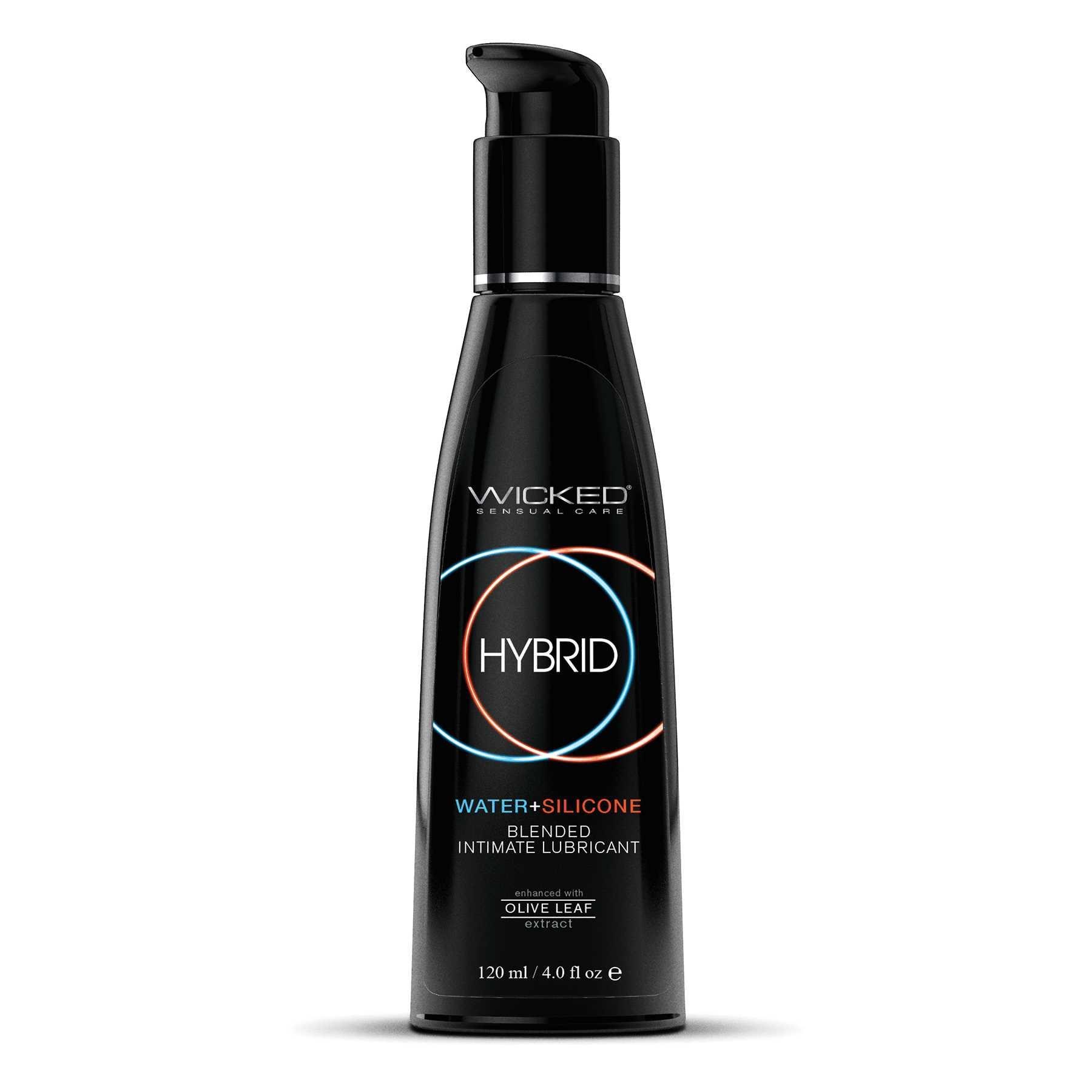 Wicked Hybrid Lubricant 4 ounce black bottle