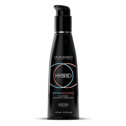 Wicked Hybrid Lubricant 4 ounce black bottle