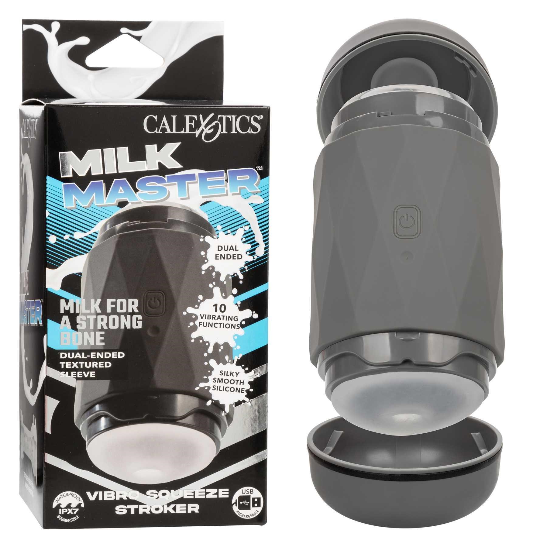 Milk Master Vibro Squeeze Stroker product and packaging