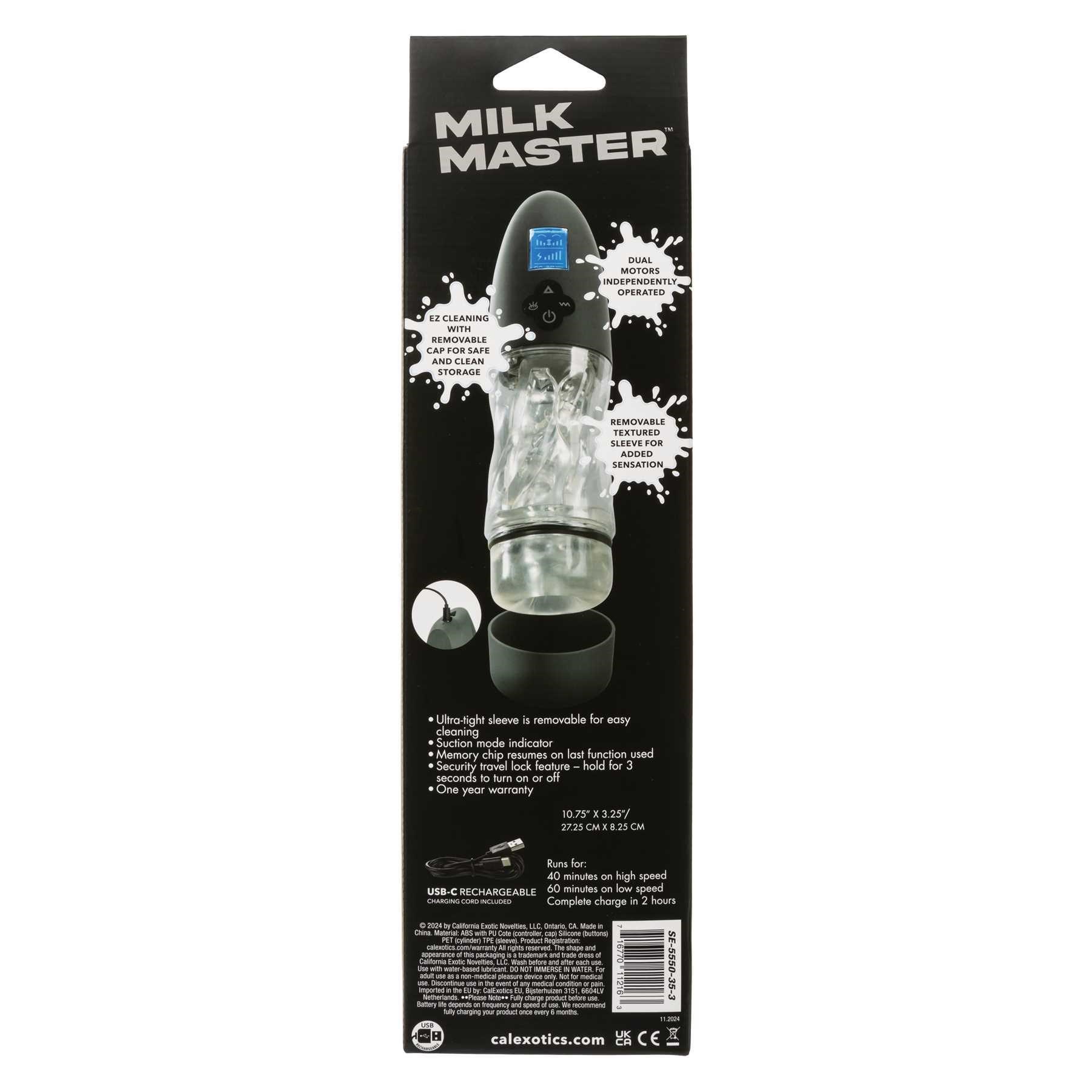 MILK MASTER™ EXTREME AUTOMATIC MILKER specs